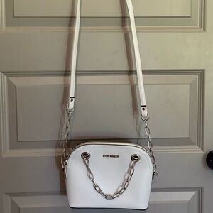 Steve Madden Light Blue Crossbody Bag with Silver Accents